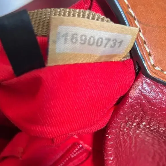 Dooney and Bourke dark Red Leather Logo Lock Pebbled leather - Picture 6 of 16